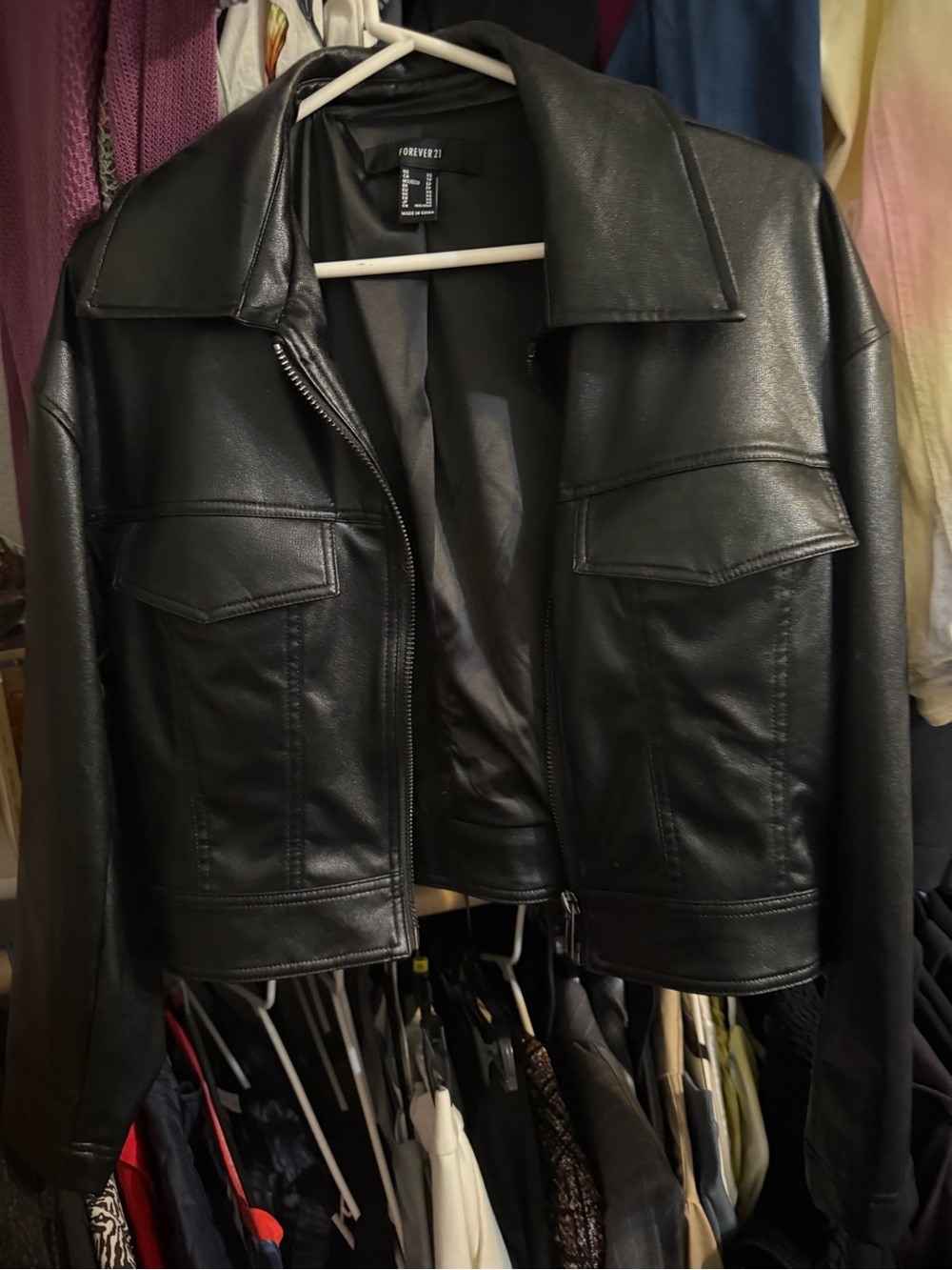 Forever 21 faux leather jacket xs